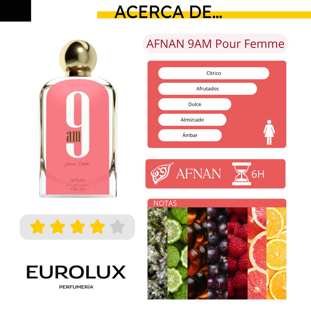 AFNAN 9AM Pour Femme Coral EDP 100ML