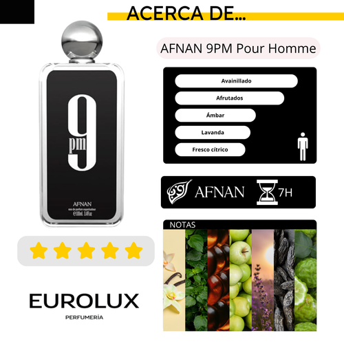 AFNAN 9PM Pour Homme Negro EDP 100ML